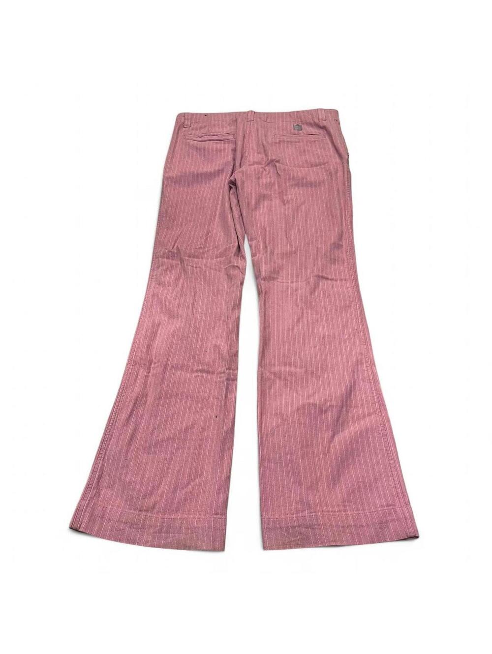 Y2K American Eagle pink pinstripe flare pants